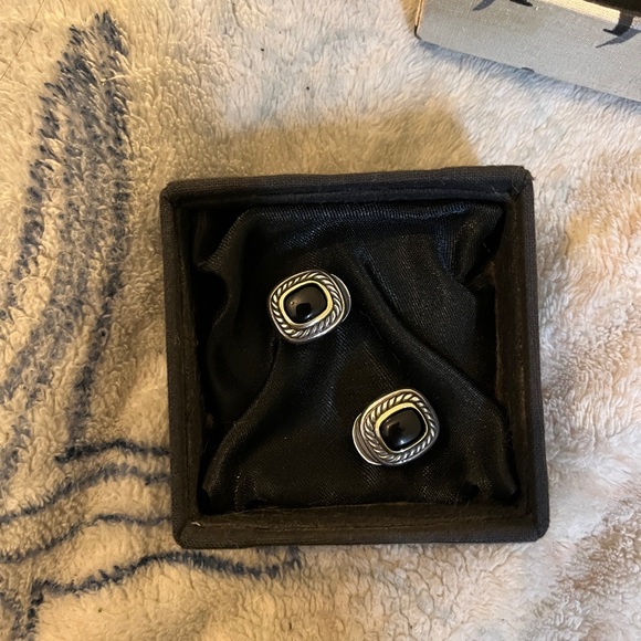 DAVID YURMAN BLACK ONYX ALBION EARRINGS - Picture 3 of 8